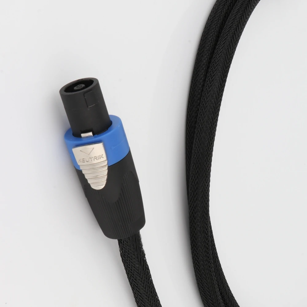 3Wire Sub Speaker Cable 3PIN Male XLR to Y Spade End Sub Cable HiFi Audio Phono Line with Ground Wire