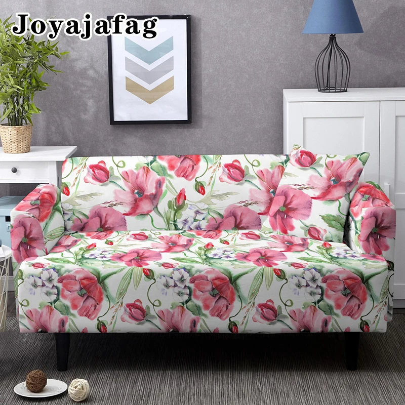 Elegant Flowers 1/2/3/4 Seater Elastic Sofa Cover For Living Room Full-cover Stretch Corner Couch Covers Universal Slipcovers | Дом и сад