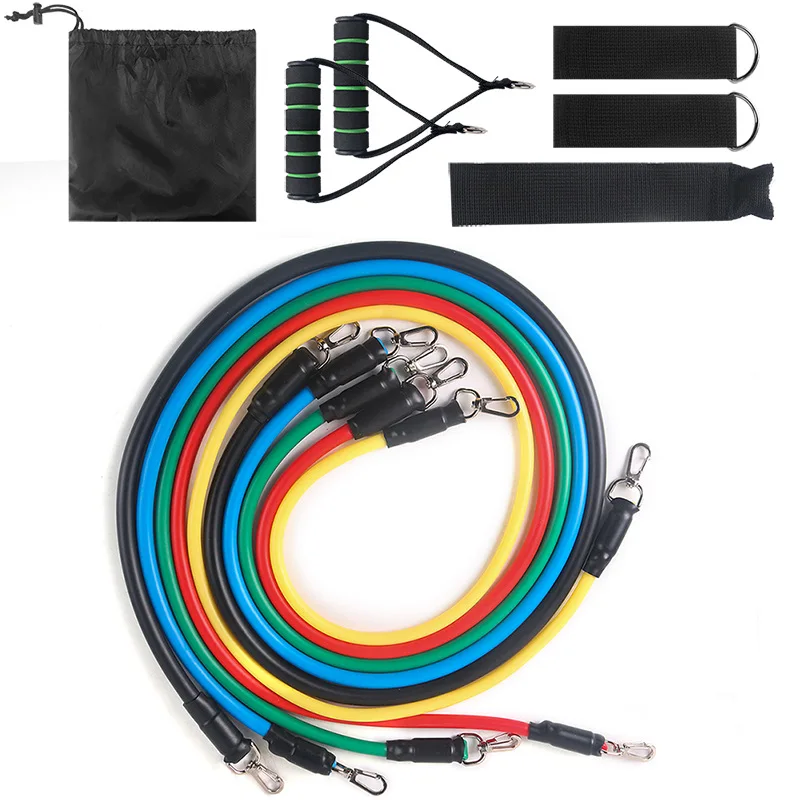 

11pcs/set Pull Rope Fitness Exercises Resistance Bands Latex Tubes Pedal Excerciser Body Training Workout Yoga Rubber Loop Tube
