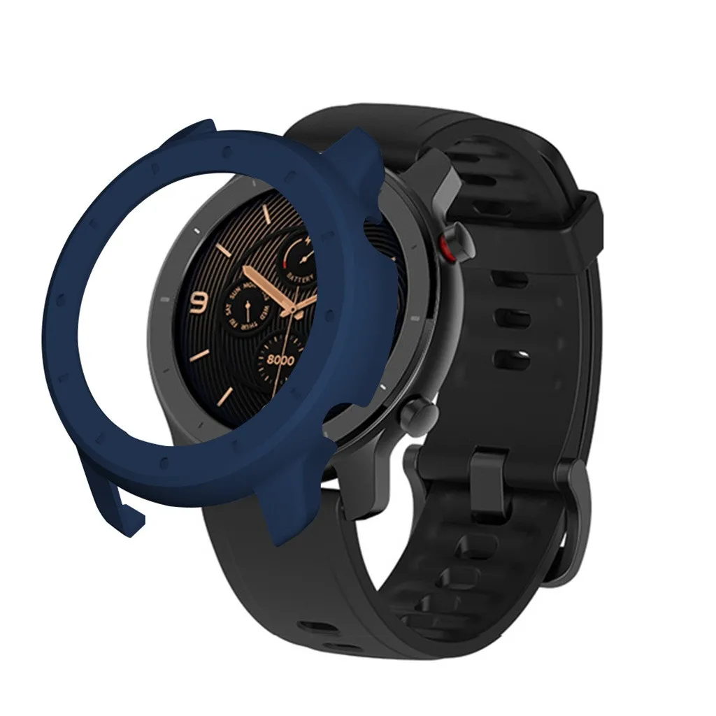 Защитный чехол для Xiaomi Huami AMAZFIT GTR 42 мм, чехол для часов, защитная рамка для Huami Amazfit GTR 42 мм - Цвет: Dark Blue