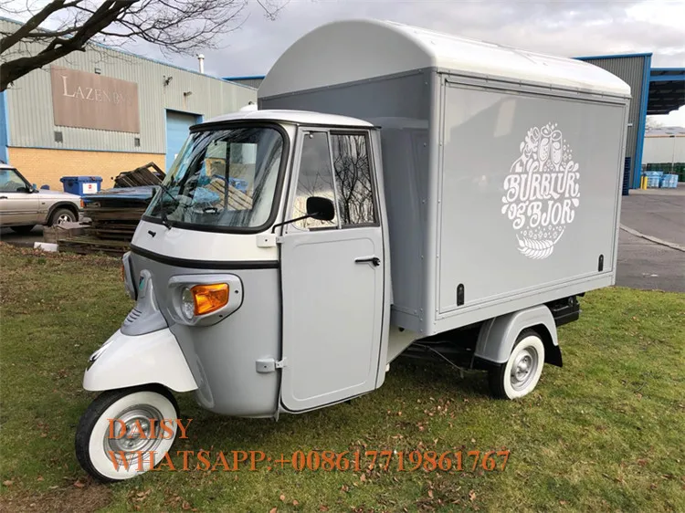3 wheeler Piaggio ape классический пищевой Грузовик Мотоцикл кофе бар фургон для уличной еды