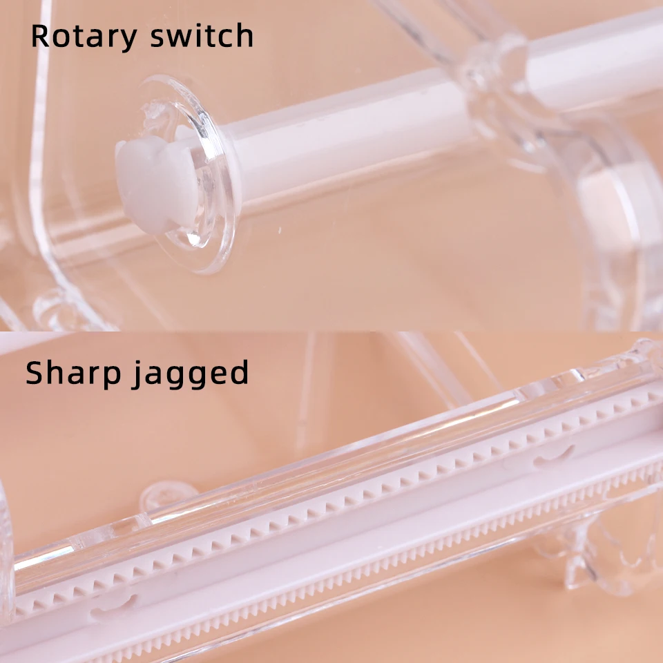 Portable Transparent Acrylic Eyelash Tape Cutter Colorful Cutter PE Medical Tapes Adhesive Rotating Tape Holder Eyelash Tools