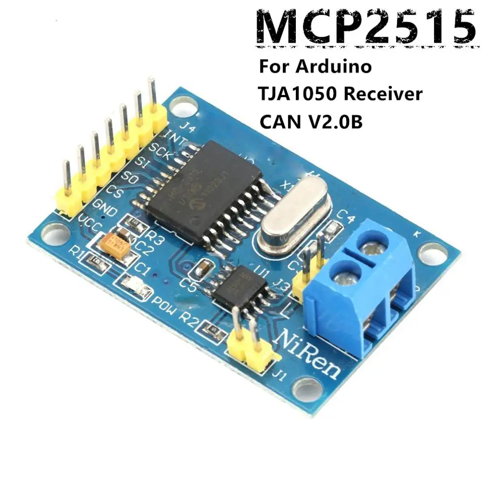 DC 5V MCP2515 CAN V2.0B Bus Module TJA1050 Receiver SPI49 Interface Control Resistors Board For Arduino DIY MCU ARM controller |