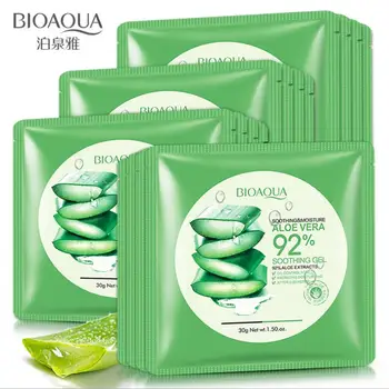 

20pcs BIOAQUA Natural Aloe Vera Gel Sheet MaskFace Mask Skin Care Moisturizing Oil Control Sheet Mask Shrink Pores Facial Mask