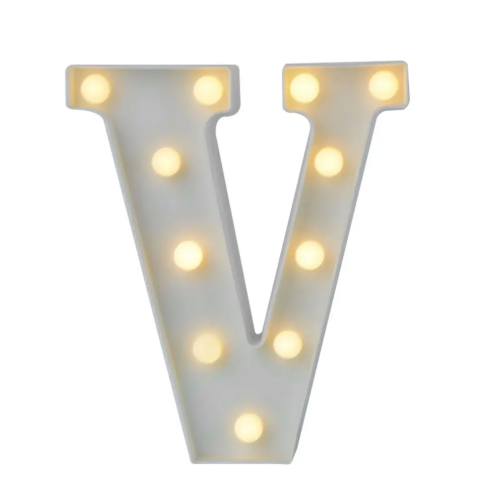 Английская буква V светильник для моделирования светильник s свадебные цифровые лампы на день рождения свадьба предложение белый светильник