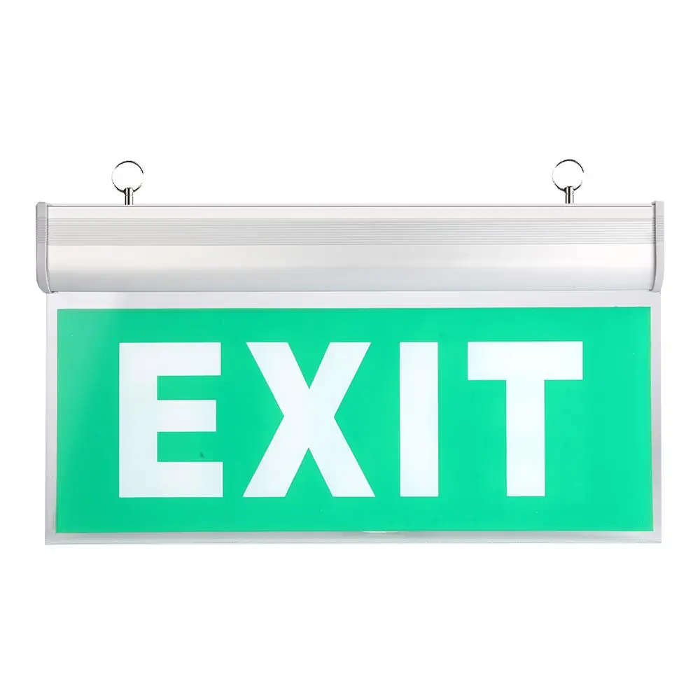 Luz de salida de emergencia, indicador de evacuación de seguridad, 110-220V, LED acrílico para Hotel, centro comercial, escuela y otros lugares públicos