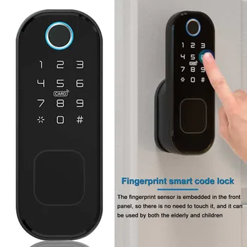 

Padlock Door Anti Theft Bluetooth Control Fingerprint Lock Smart Keyless Home Security Office Battery Powered Aluminum Alloy