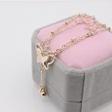 Напрямую от производителя продавая корейский стиль Мода стиль Ebay, Amazon Wish AliExpress популярный двойное с бабочкой ножной браслет Wh