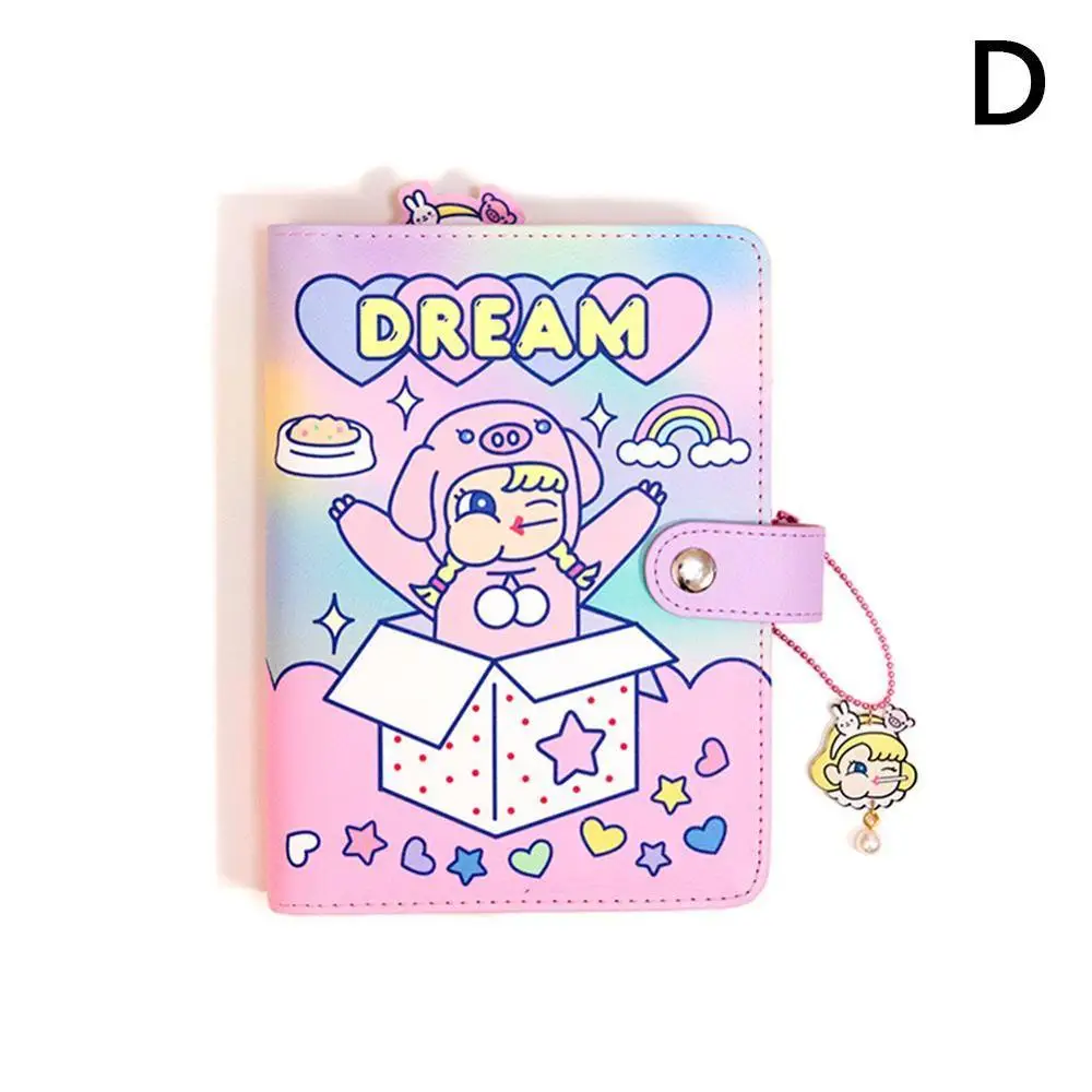 D Kawaii DIY записная книжка A6, корейский дневник на спирали, планировщик, органайзер, записная книжка, записная книжка для девочек - Цвет: D