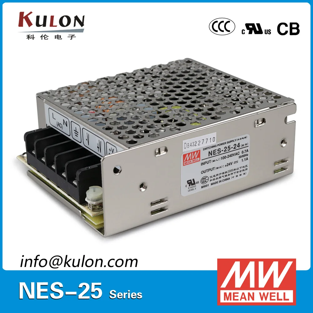 Оригинальный Meanwell NES 25 48 преобразователь переменного тока в постоянный один