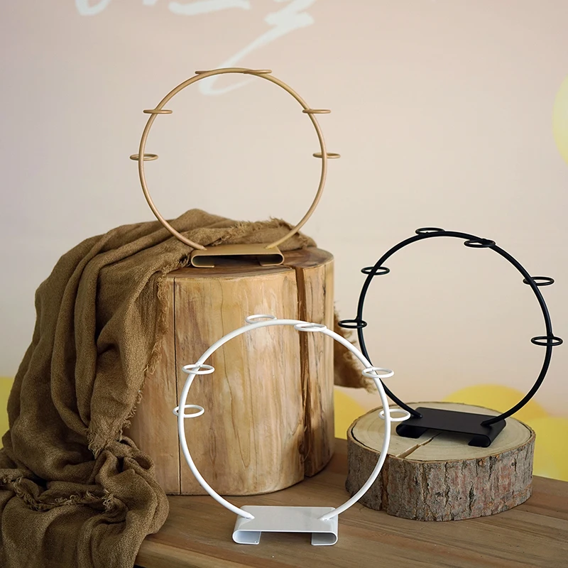 Держатели для мороженого металлическая железная подставка для десерта 6 отверстий для торта десертные инструменты 30 см белый/черный/шампань леденец/Толкатель для торта