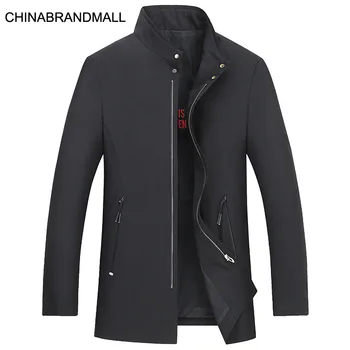 

Season Men Plus Fat Plus Yili Collar Business Leisure Jacket Shirt Male Fat Man Coat Dad Top