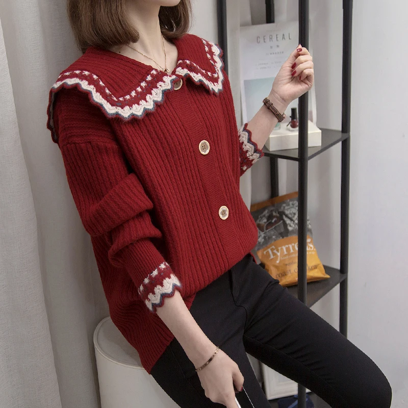 

2021 Sale Jacket Women's 2021 Spring And Autumn New Loose Lazy Style Jacket, Wearing Thickened Knitted Cardigan Fashion