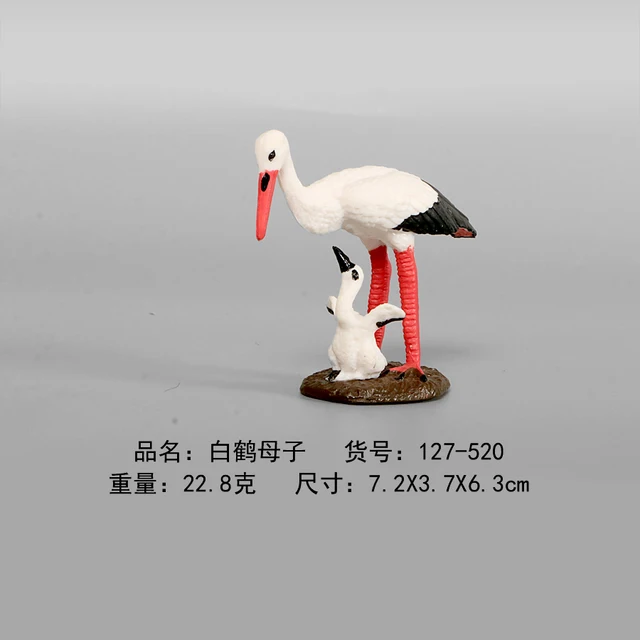 Simulation Animal Models Birds Figurine Parrots Owls Otriches Turkey PVC Plastic Models,Hand Painted Collection Toys For Kids 2