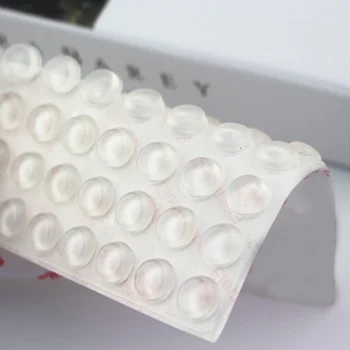 

64Pcs/sheet Silicone Transparent Buffer Pads Self-adhesive Collision Cushion Furniture Cabinets Door Bumper Cushions 66C