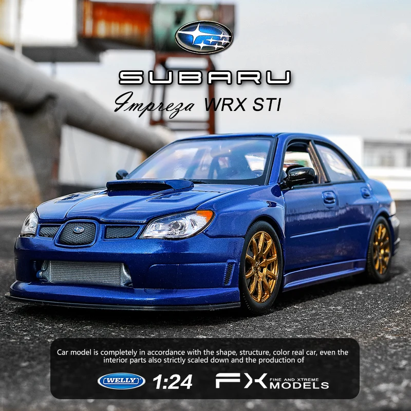 WELLY 1:24 Subaru автомобильные аксессуары брелок для автомобиля темно синего цвета