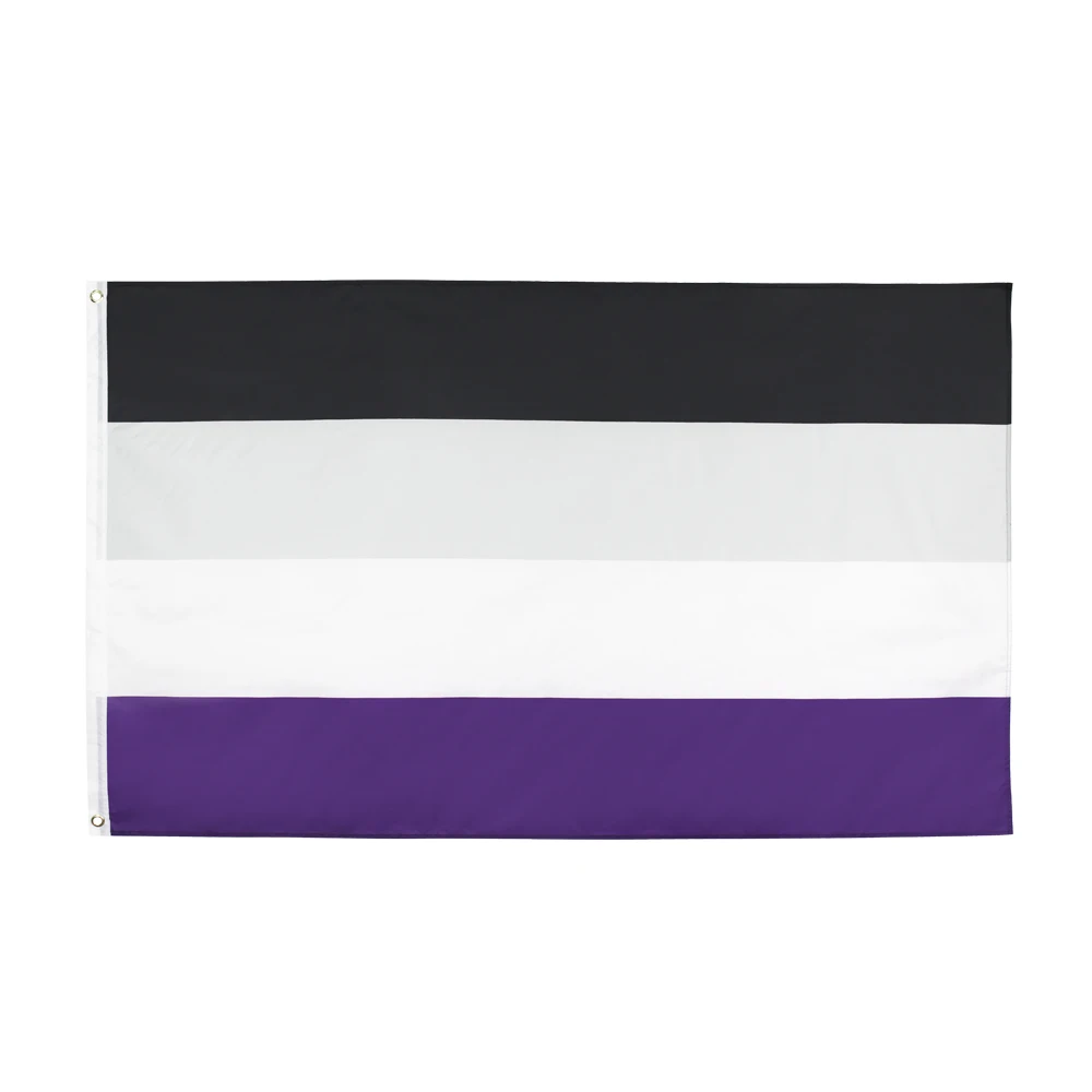 

LGBTQIA Ace Community nonsexuality Asexuality asexual pride Flag 100D Polyester Advertising Sports Decoration Car Grommets