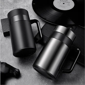 

JW 420ml Stainless Steel Coffee Mugs Thermos Insulation Water Bottle Cups Drinkware With Handle Lid Travel Tea Mug for Office