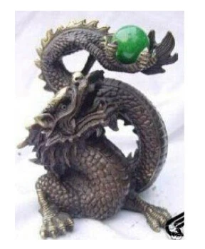 

Bronze statue of jade with Chinese Dragon 100% free shipping