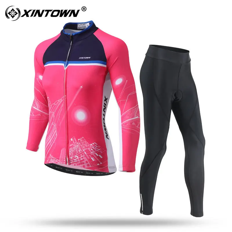 

Xintown Jersey Long Set New Style Summer Long Sleeve WOMEN'S Suit Cyclist Coat Models in Europe And America