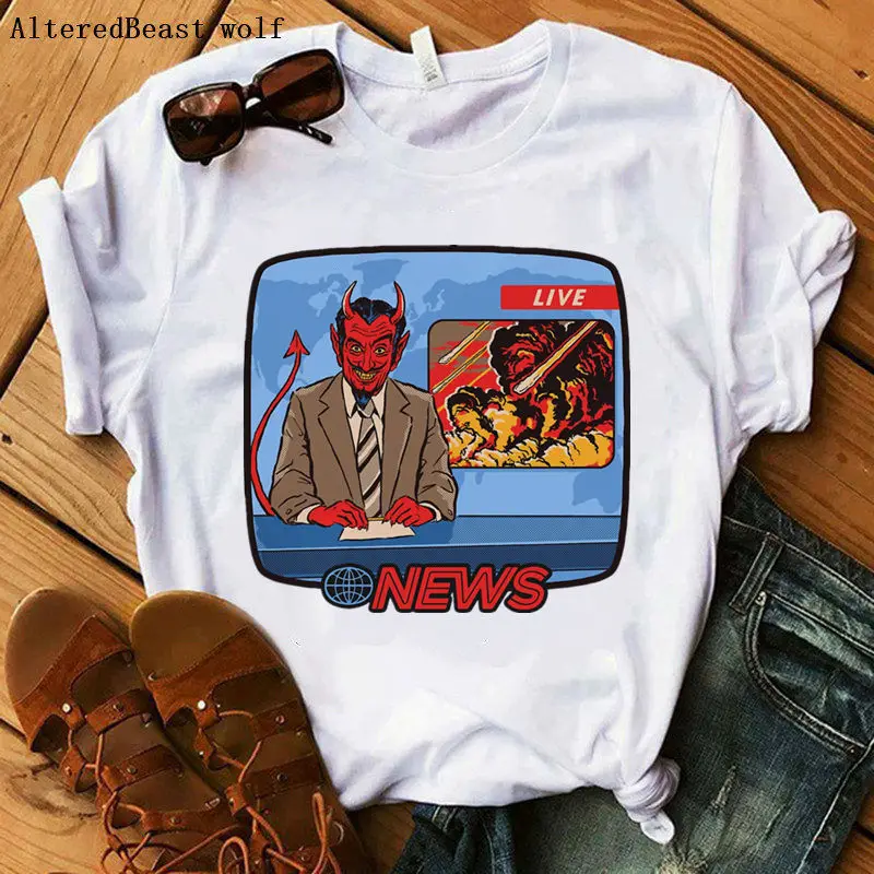 as picture Not Today satan модная футболка для женщин с буквенным принтом и цветами Топы женские летние повседневные с коротким рукавом Женские vogue harajuku футболка - Цвет: as picture