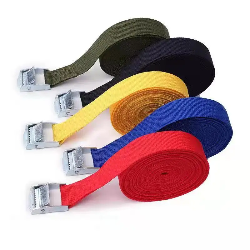 Car Tension Rope Luggage Fixed Strap Cargo Roof Rack Lashing Straps Ratchet Tie Belt With Buckle Stowing Tidying Ratchet Belt 2M cargo straps cargo tie down strap lashing strap tie down straps luggage strap