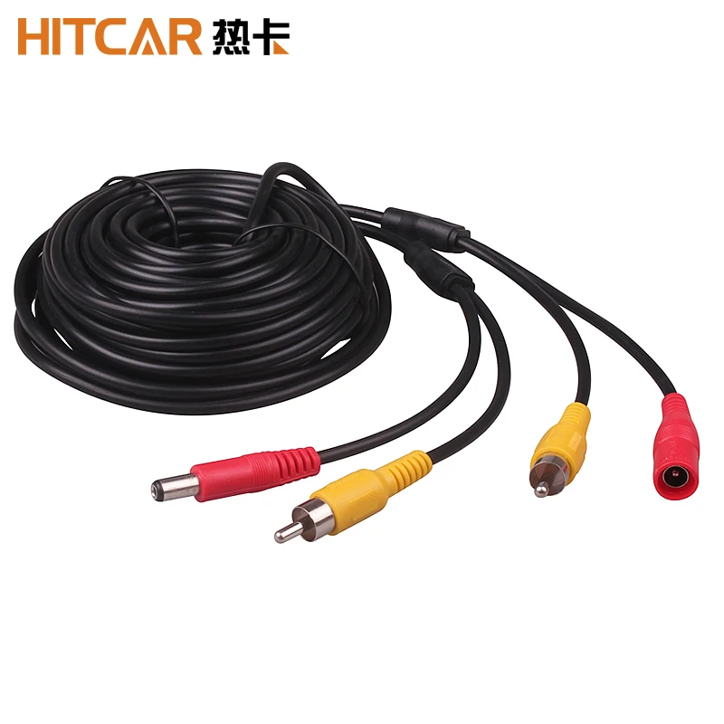  5 10 15 20 Meters DC Power RCA AV Video 12V 24V Extension Cable for Car Truck Bus Parking Home CCTV - 1649670038