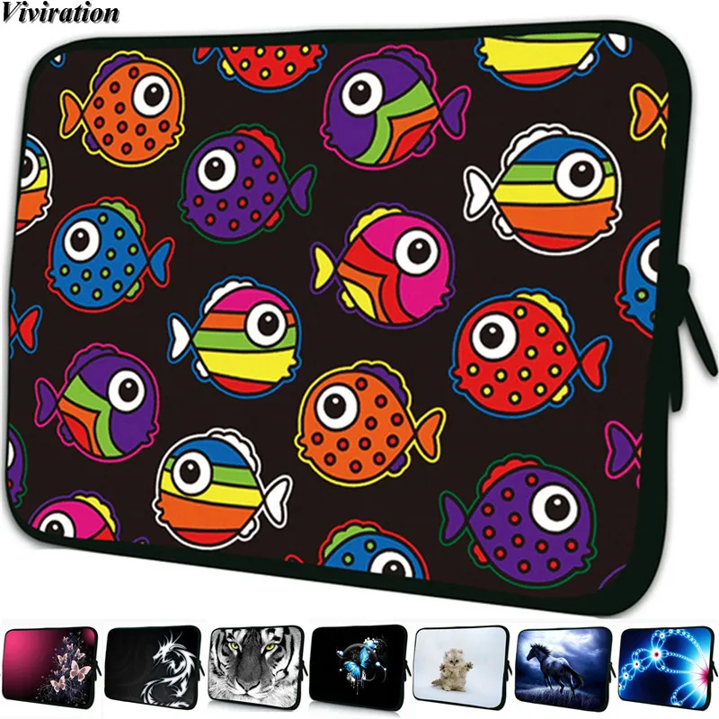 Cute Little Fish Pattern Prints Notebook Bag For Macbook Dell XPS Chuwi Chromebook Laptop 12&quot 12.2&quot 12.3&quot 12.1&quot 11.6 Sleeve Case |