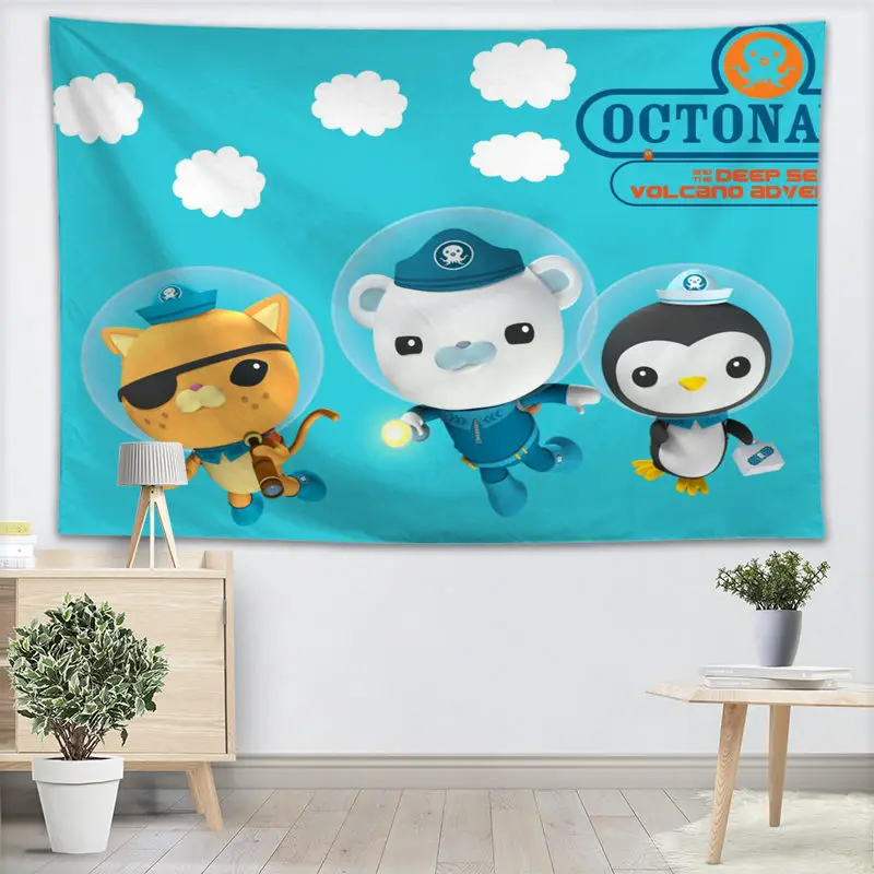 Octonauts аниме гобелен настенный Декор для домашней вечеринки на день рождения украшения тканевые гобелены палатка путешествия спальный коврик - Цвет: 15