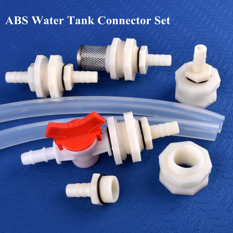 

G1/2 To 10mm Water Tank Connector Set Aquarium Tank Joint Watering Irrigation POM Valve Garden Water Silicone Hose Filter Joint