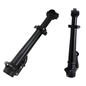 

SEWS-1pcs Folding Stem Toothless Aluminum Alloy Folding Riser & 1pcs Folding Bike Stem Head Tube Double Nail Toothless 380Mm