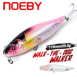 NOEBY – leurre Pencil de type Wobbler pour la pêche en surface, appât artificiel idéal pour la pêche au bar, en eau salée, 115mm, 25.5g 