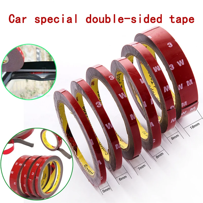 

Car Special Double-sided Tape 3M VHB Black Strong Permanent Auto Spezial doppelseitiges Klebeband 5/6/7/8/9/10/12/15/18/20MM