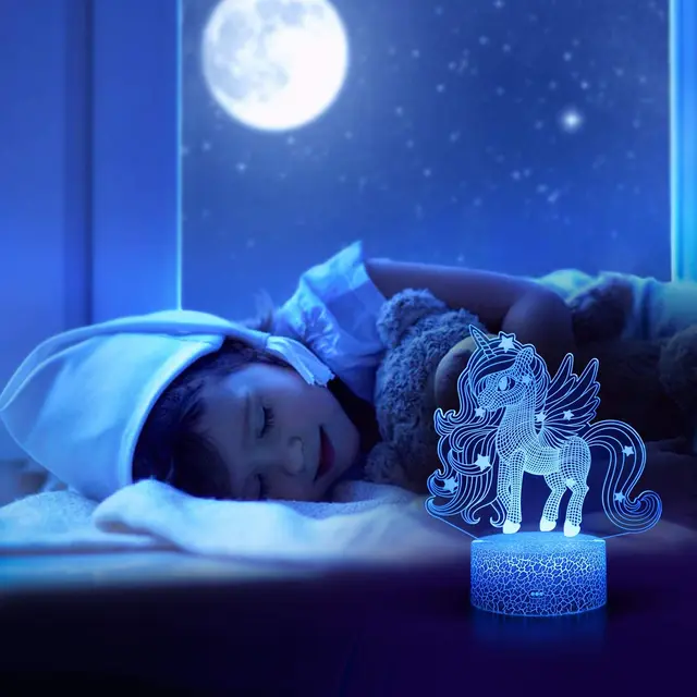 Nice Dream Lampe Licorne, Veilleuse Licorne Enfant Fille avec 16