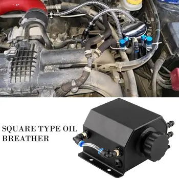 

1L Black Aluminum Radiator Coolant Overflow Bottle Recovery Water Tank Reservoir Square Oil Breather