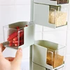 Kitchen Organizer Storage Box Seasoning Jar Bottle Wall Hanging Spice Rack Rotatable Sugar Salt Condiment Container Kitchen Tool ► Photo 3/6