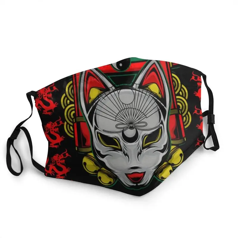Japanese Samurai Cat Washable Mouth Face Mask Men Dustproof Protection Cover Respirator Muffle | Аксессуары для одежды
