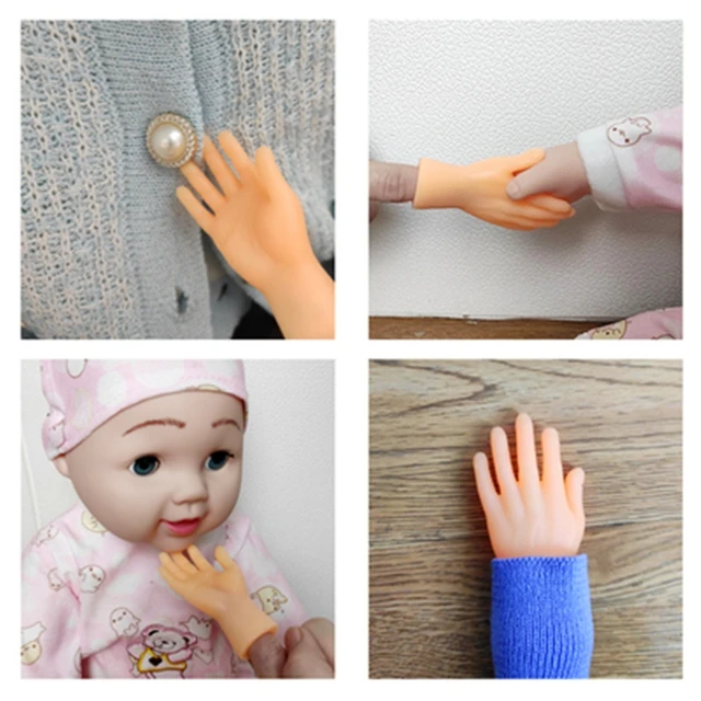 6 Type Adult Kid Novelty Toys Funny Finger Fidget Small Luminous Hand Palm Tease Cat Pet Gags Joke Party Halloween Cosplay Props 5