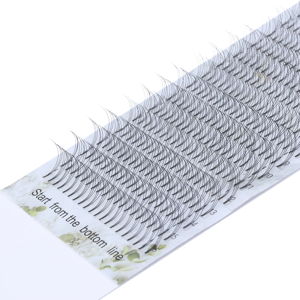 16 Lines Premade Russian Volume Fans 3D Mink Eyelashes Long Stem Lash Pre made Eyelash Extensions C/D Curl 0.05-0.15 Thickness