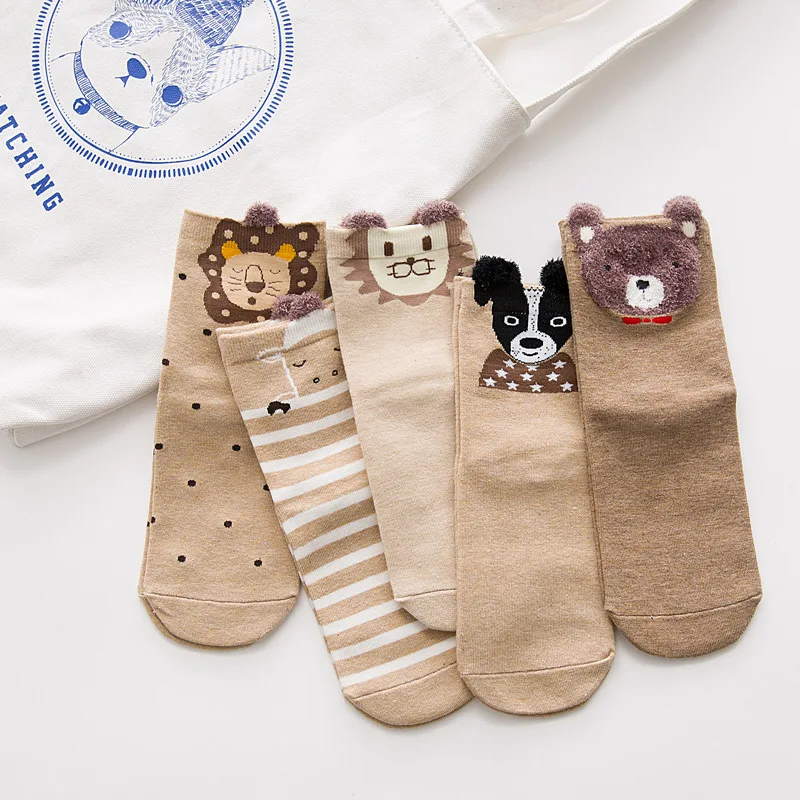 Осень-зима, новые женские носки, носки с мультипликационным принтом, японский тренд, Забавные милые женские носки - Цвет: 09