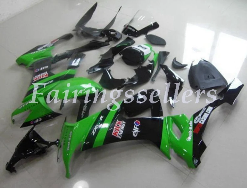 Литье под давлением мотоцикл ABS Обтекатели комплект подходит для kawasaki Ninja ZX-10R ZX10R 2008 2009 2010 08 09 10 Пользовательские черный