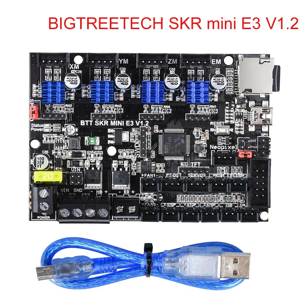 BIGTREETECH SKR mini E3 V1.2 плата управления 32 бит с TMC2209 UART VS TMC2208 для Ender 3 Pro/5 SKR V1.3 E3 DIP части 3d принтера - Цвет: SKR mini E3