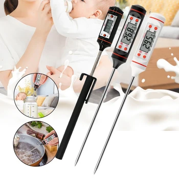 

Kitchen Cooking Food Meat Read Thermometer Probe Digital BBQ Smoker Baking Oil Milk Pen Style Thermometer