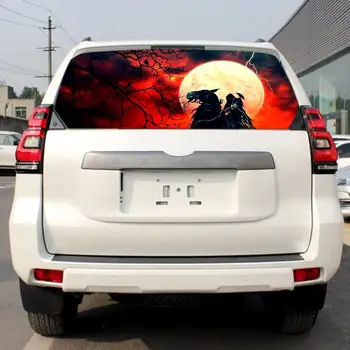 

S-229 Moon Death Window Pattern Car Rear Window Sticker Truck Suv Car Rear Wind Glass Car Decoration Sticker
