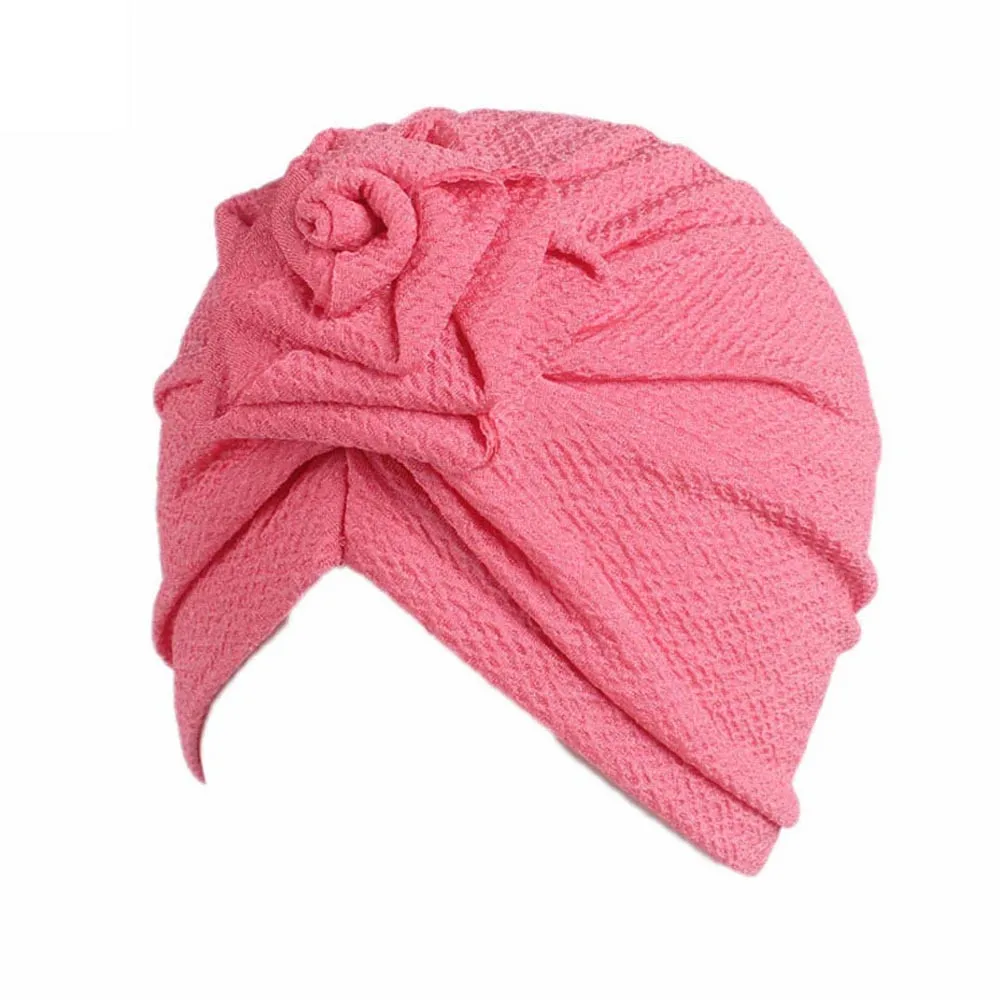  Baby Girls turban hat roses  hats Boho Hat Beanie Scarf Turban Head Wrap Cap newborn photography props knit cap beard