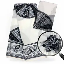 Модальные эластичные атласная шёлковая ткань Африканская мягкая восковая ткань с принтом 2 ярда шифон 4 ярда audel modell ИМИТИРОВАННАЯ ткань Анкара 90867