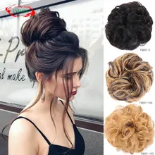 LVHAN синтетический грязный пучок с петлями, растягивающийся пучок для волос, канатная Резиновая лента для волос, лента для волос для девушек, волнистые вьющиеся волосы, сумка для наращивания конского хвоста