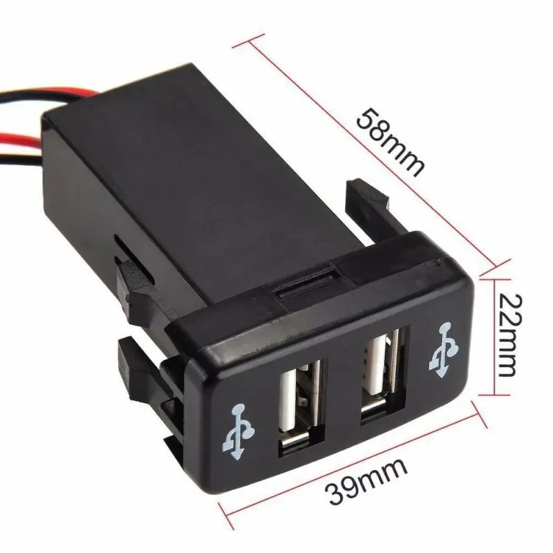 Быстрое зарядное устройство с двумя usb-портами для Toyota 4Runner Prado 120 Series