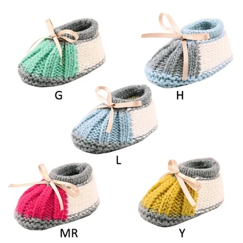 

Baby Boy Girl Winter Warm Knitting Boots Fashion Newborn Winter Warm Socks Shoe Covers