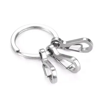 

Stainless Steel Hanging Keychain SF Mini Shackle Simple Mini Spring Shackle Camping Portable Gadgets Quick Hanging Keychain